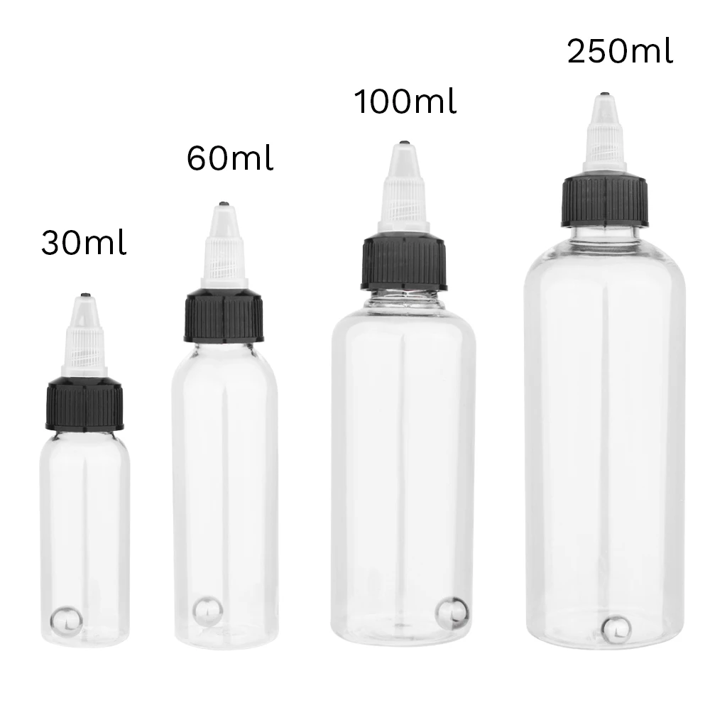 NEOECO 10pcs 30/60/100/250ml Airbrush Pigment Bottles
