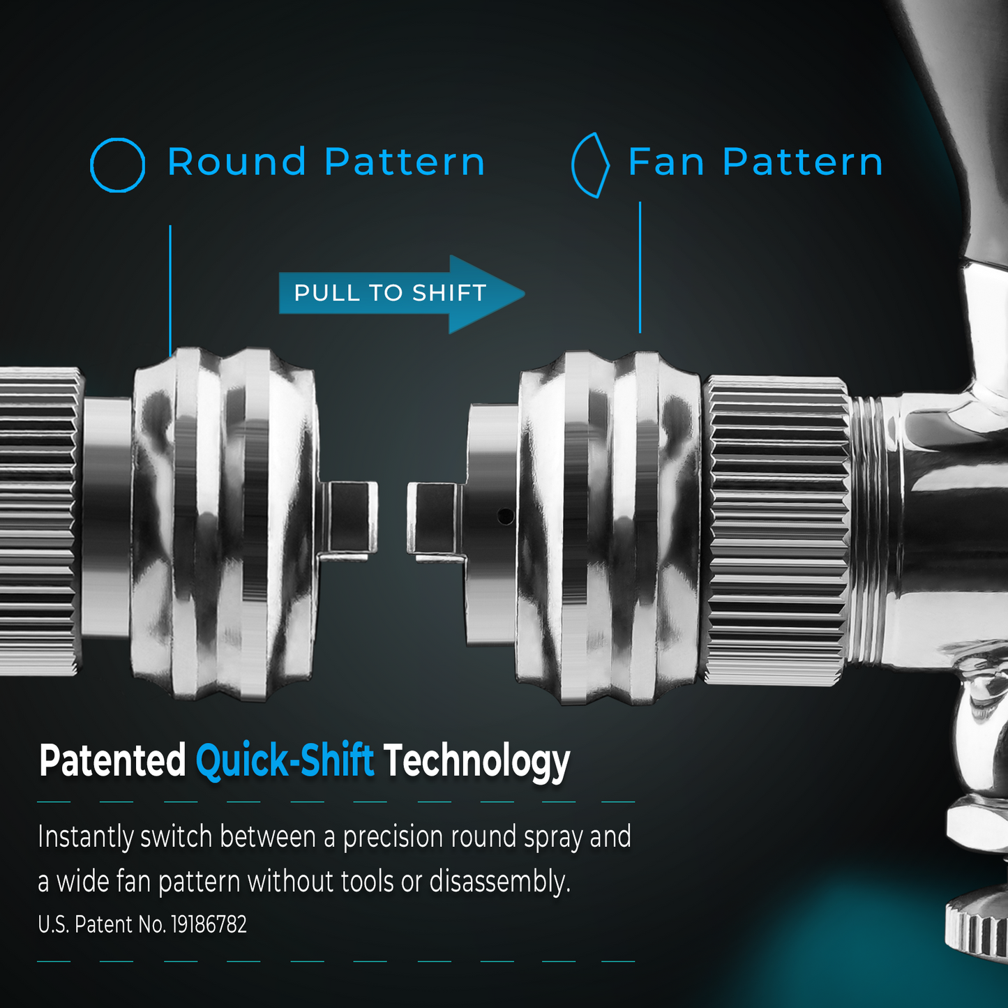 Transformer SJ85 Airbrush – Quick-Shift Fan & Round Spray