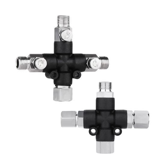 NEOECO 3-Way Airbrush Air Hose Splitter Manifold