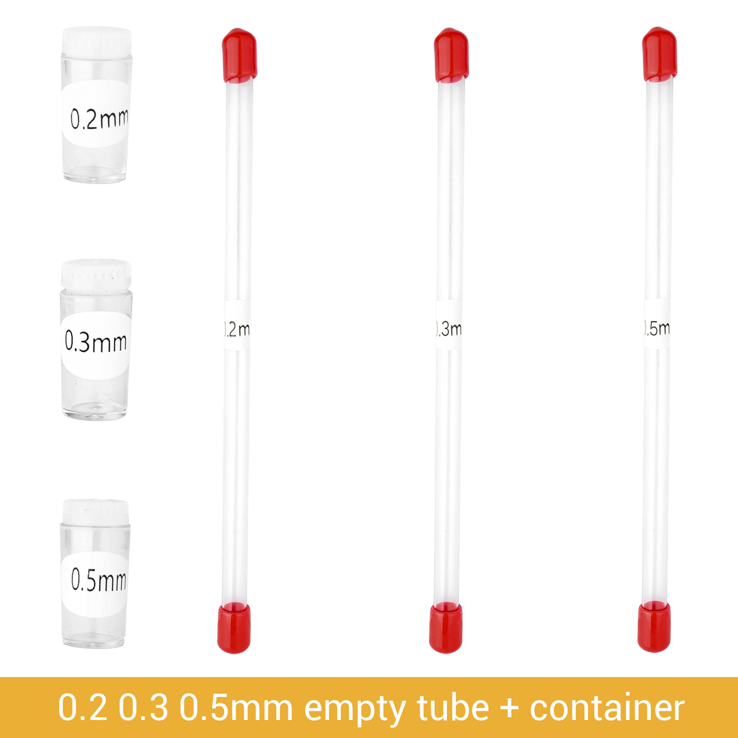 Empty Storage Container & Tube for Airbrush Needle & Nozzle
