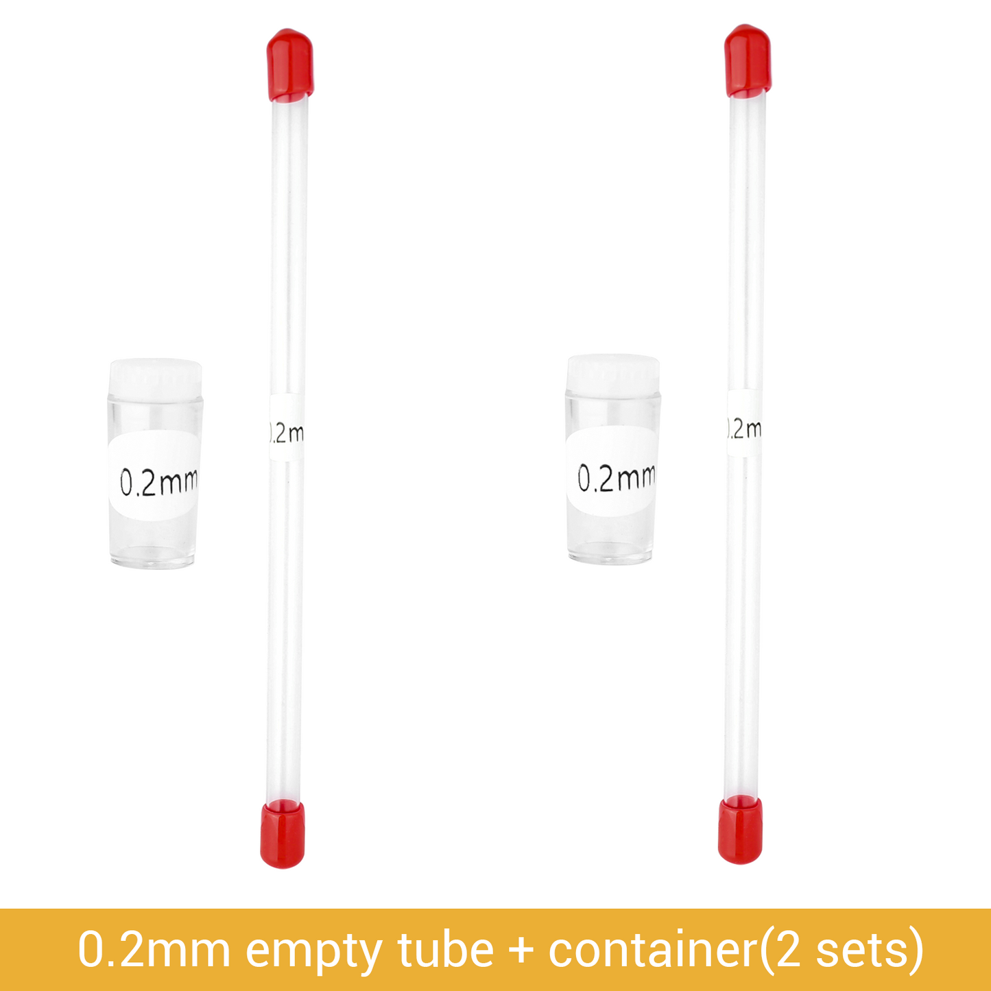 Empty Storage Container & Tube for Airbrush Needle & Nozzle