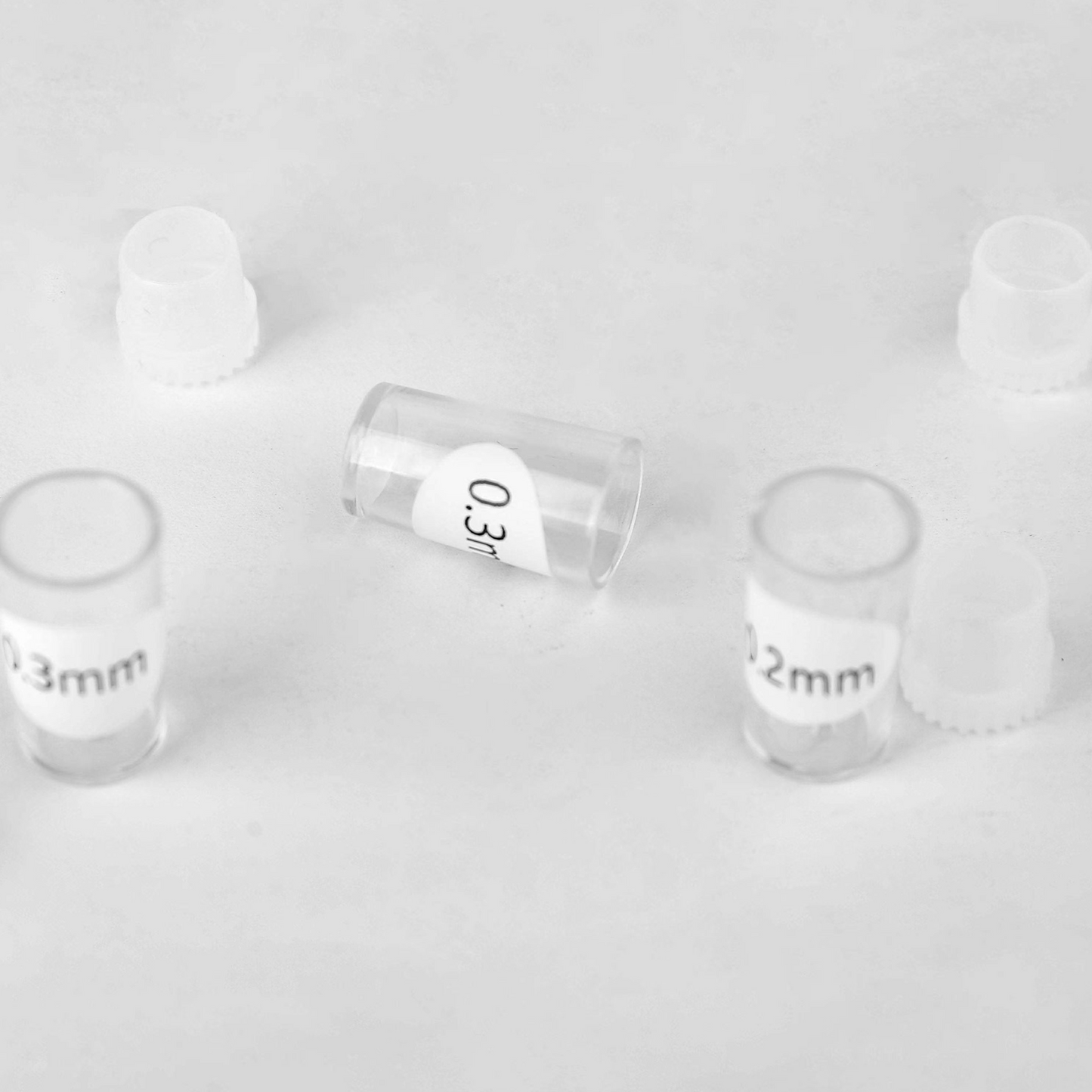 Empty Storage Container & Tube for Airbrush Needle & Nozzle
