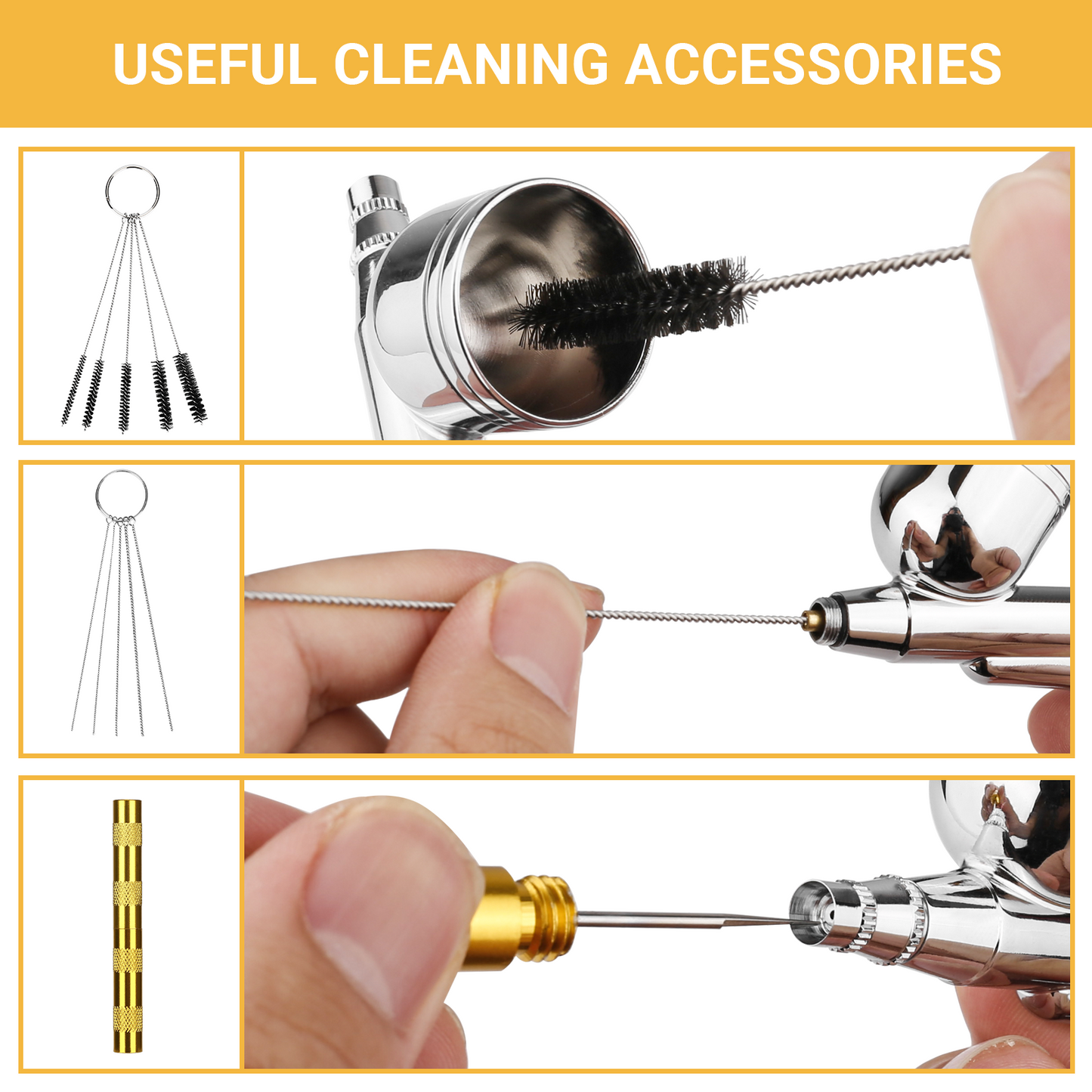 NEOECO Universal Airbrush Cleaning Pot With Airbrush Wipes Kit
