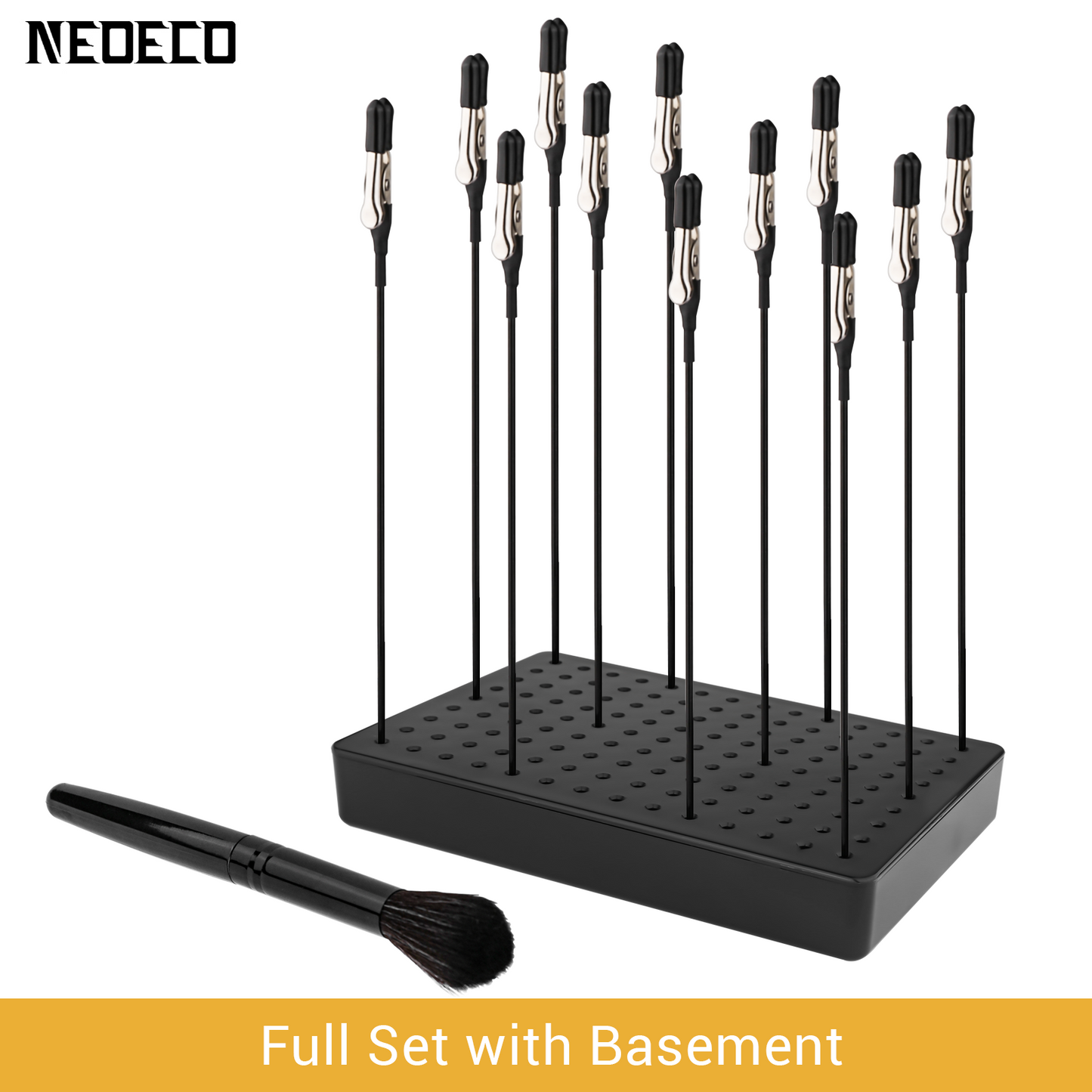 NEOECO Painting Stand Base Holder, 12PCS Alligator Clip Sticks With A Brush Set