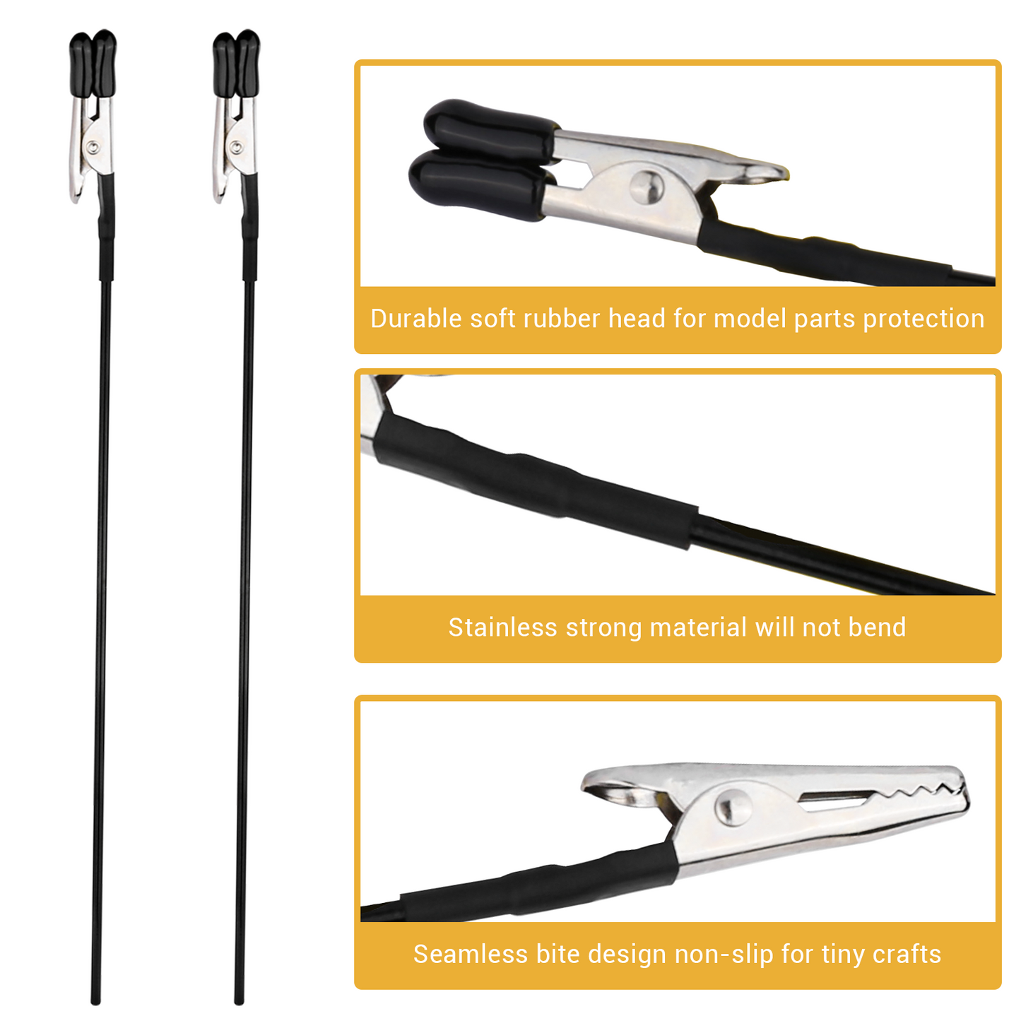 NEOECO Painting Stand Base Holder, 12PCS Alligator Clip Sticks With A Brush Set