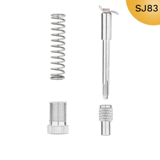SJ83 Airbrush Replacement Set: Spring, Needle Chucking Guide, Needle Lock Nut, Tension Adjustment Ring