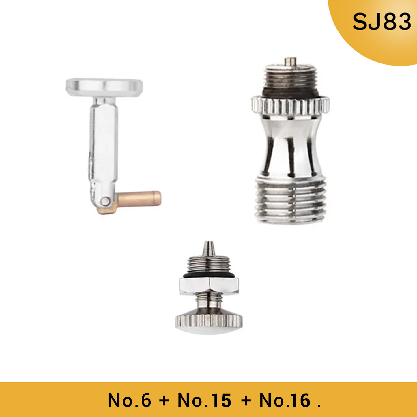 SJ83 Airbrush Replacement Set: Trigger, Intake Valve, Mac Valve