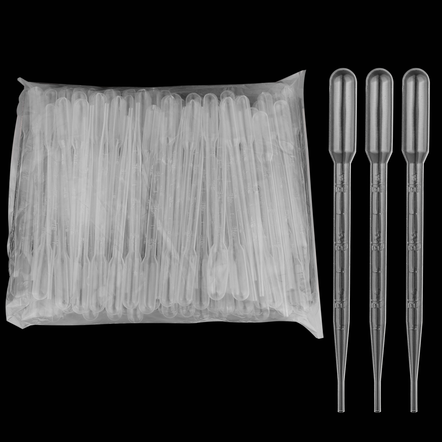 NEOECO 100PCS 3ML Airbrush Plastic Transfer
