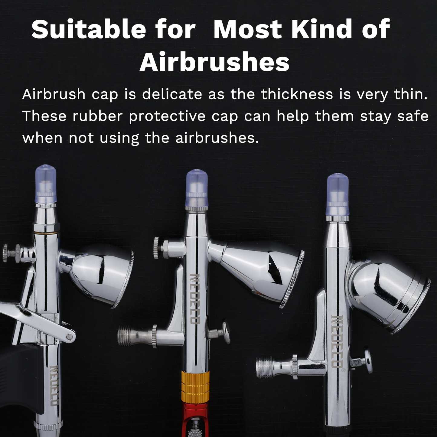 NEOECO Silicone Airbrush Needle Cap Protection Covers