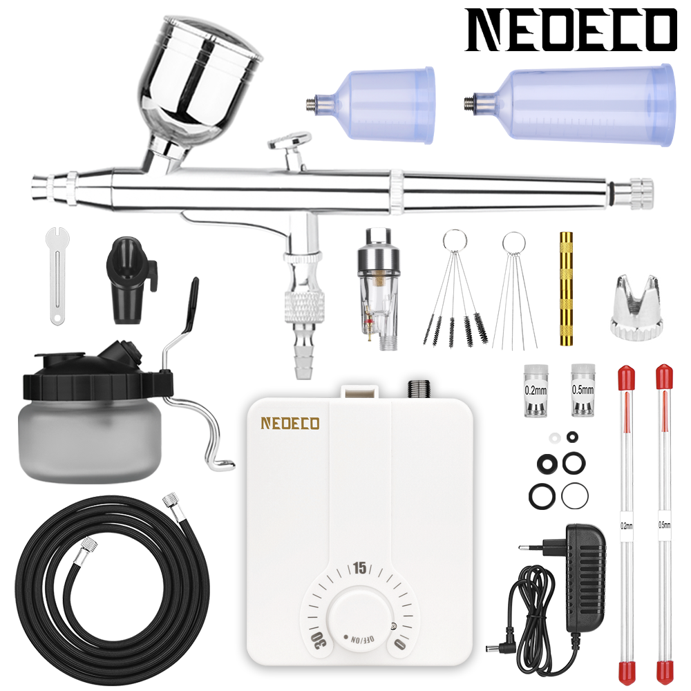 NEOECO NCT-500K131 Airbrush kit with 30PSI Compressor
