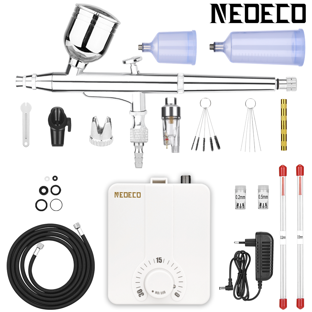NEOECO NCT-500K131 Airbrush kit with 30PSI Compressor