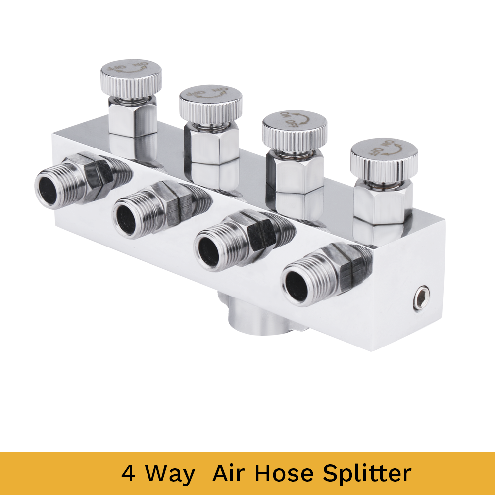 NEOECO 3/4/5 Way Air Hose Metal Airbrush Splitter