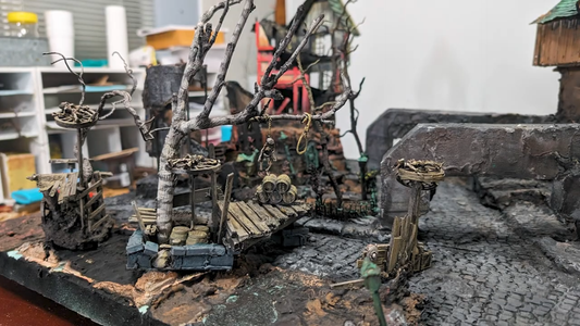 The Artistic Journey of Mordheim Terrain Construction with Spray Painting: The Creativity of Summon Lesser Maker