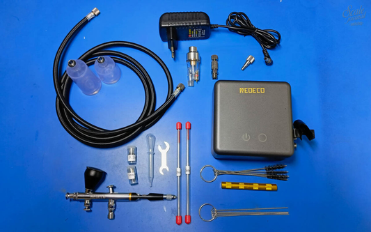 NEOECO Kit: Compact Compressor with Airbrush and Accessories