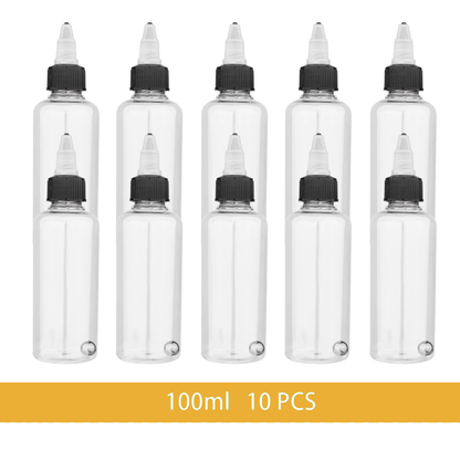 NEOECO 10pcs 30/60/100/250ml Airbrush Pigment Bottles