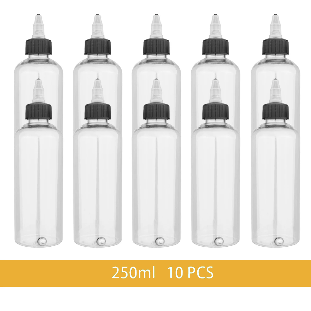 NEOECO 10pcs 30/60/100/250ml Airbrush Pigment Bottles