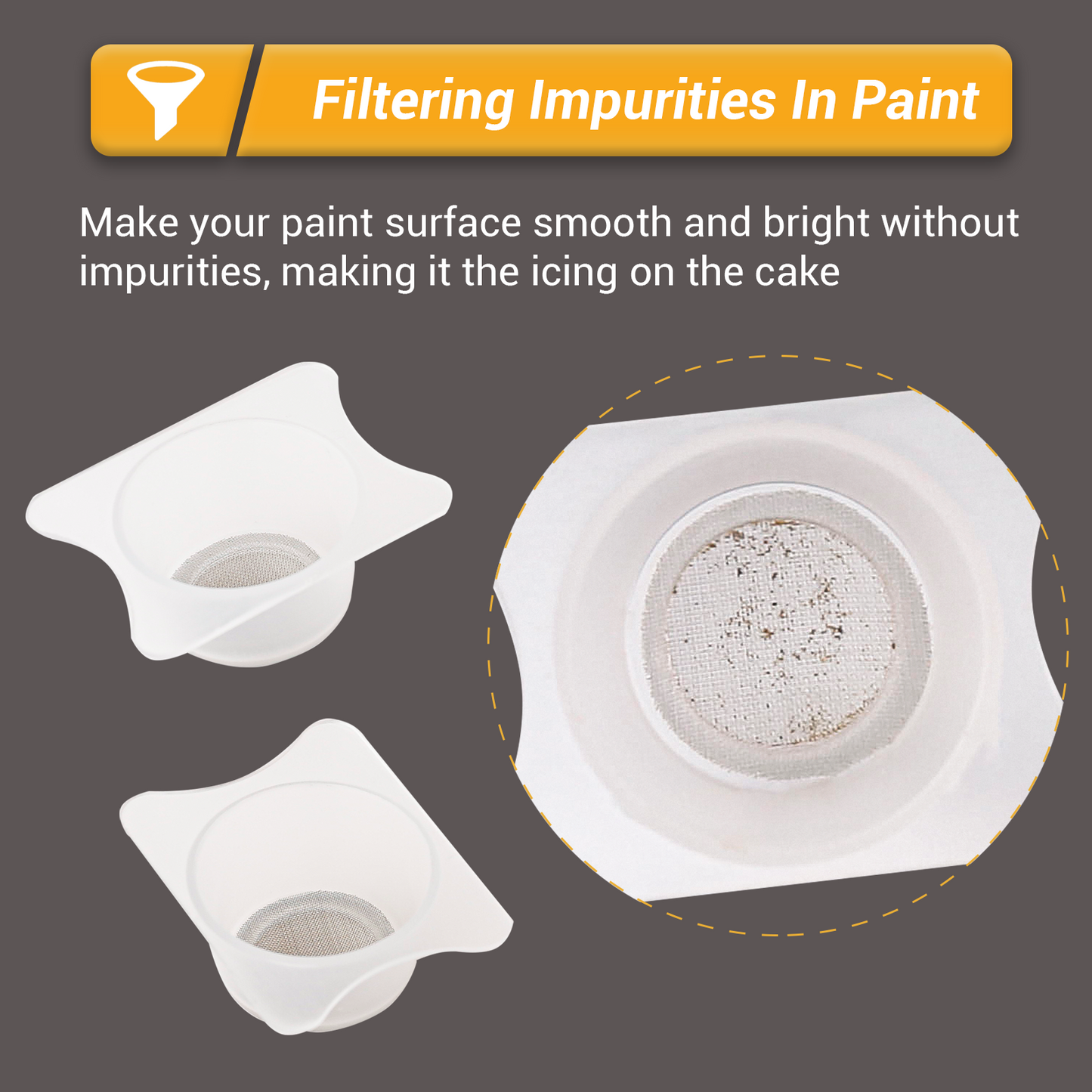NEOECO 2PCS Model Paint Purification Airbrush Filter Cups