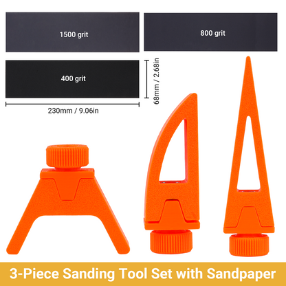 Mini Handheld Sandpaper Holder for Curved Surfaces – Includes Sandpaper Sheets