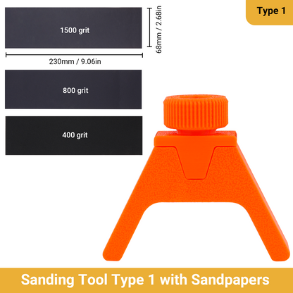 Mini Handheld Sandpaper Holder for Curved Surfaces – Includes Sandpaper Sheets