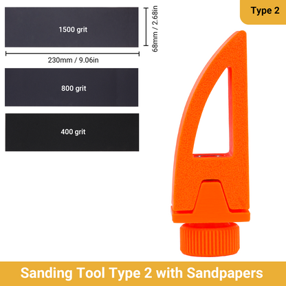 Mini Handheld Sandpaper Holder for Curved Surfaces – Includes Sandpaper Sheets