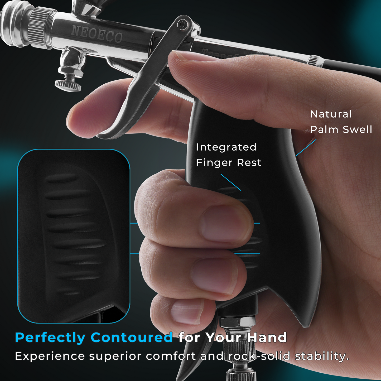 Transformer SJ85 Airbrush – Quick-Shift Fan & Round Spray