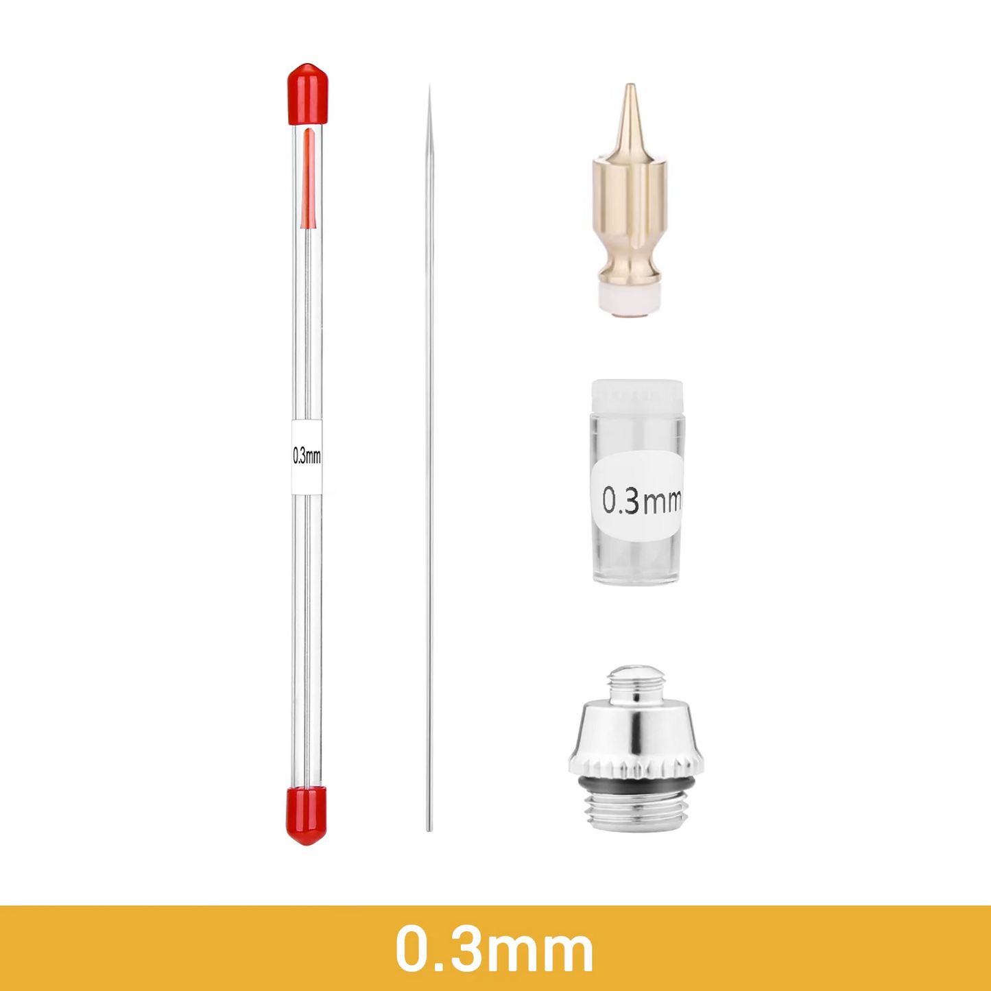 NEOECO NCT-GA02 Airbrush Nozzle Set – 0.2 / 0.3 / 0.5mm