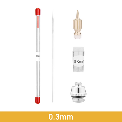 NEOECO NCT-GA02 Airbrush Nozzle Set – 0.2 / 0.3 / 0.5mm