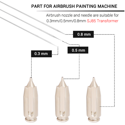 SJ85 Transformer Airbrush Spare Set – Needle, Nozzle & Quick Shift Head