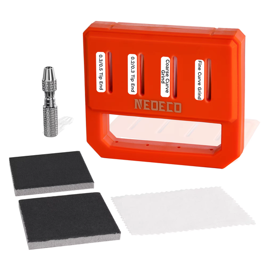 Airbrush Needle Repair & Maintenance Tool Kit - 0.2/0.3/0.5mm with Needle Chuck