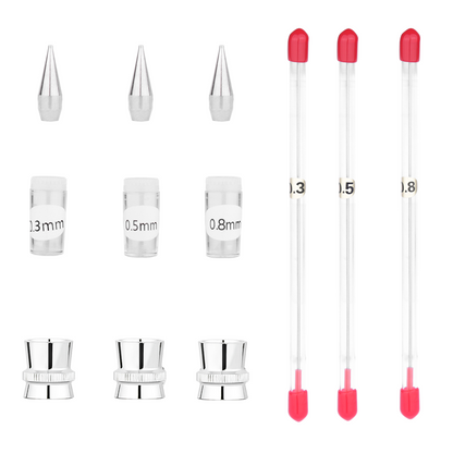 NEOECO Replacement Nozzle & Needle Tips Type 3 for Model NCT-182/183