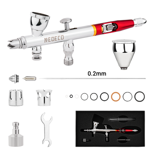 NEOECO 0.2MM Dual Action Gravity Feed Airbrush NCT-SJ83P02