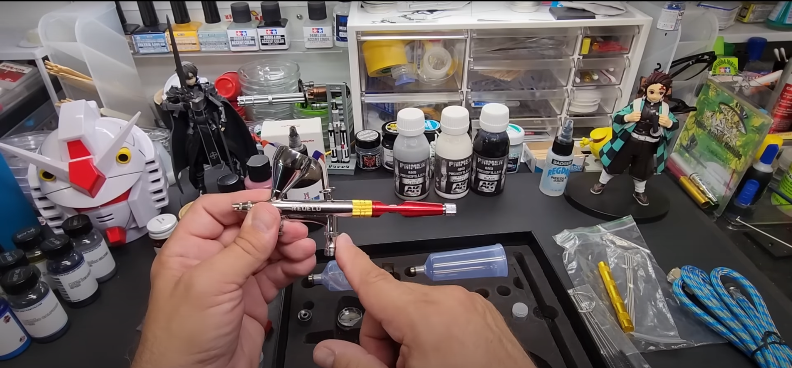 Load video: neoeco airbrush nct-sj83 dual action airbrush review