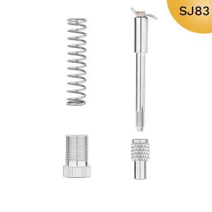 SJ83 Airbrush Replacement Set: Spring, Needle Chucking Guide, Needle Lock Nut, Tension Adjustment Ring