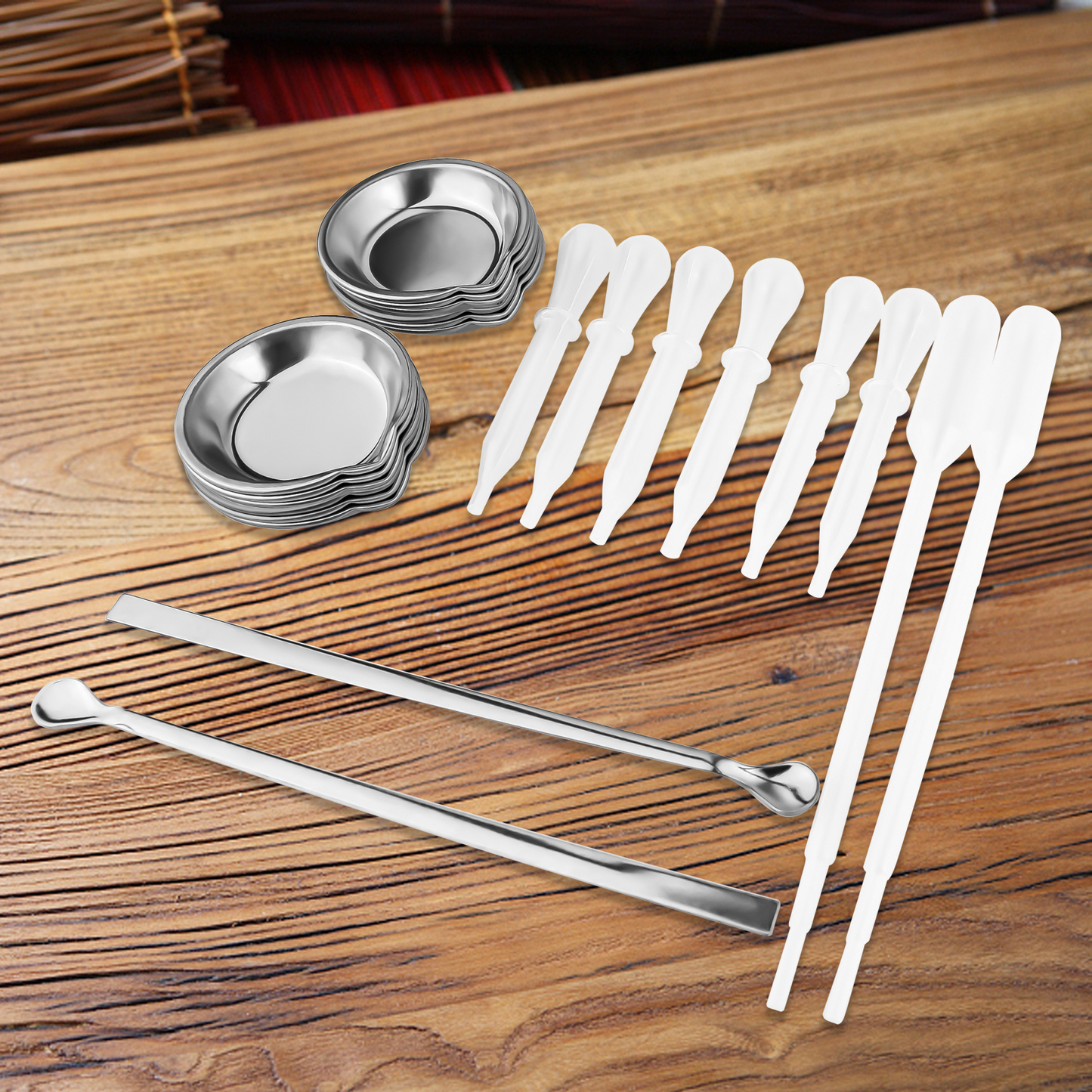 NEOECO 12pcs Stainless Steel Paint Palettes Tool Set