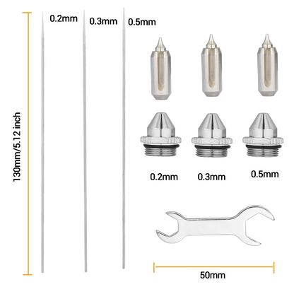 NEOECO Replacement Nozzle & Needle Tips Type 2 for Model NCT-SJ83