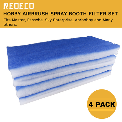 NEOECO 4pcs Airbrush Hobby Spray Booth Filter Set