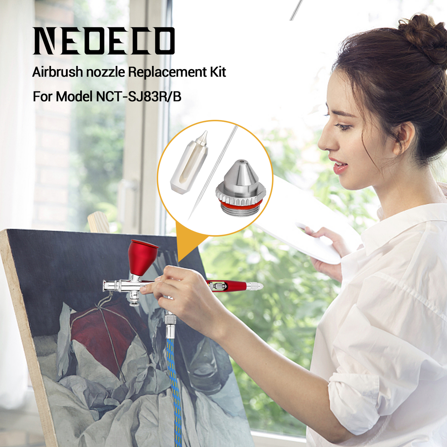 NEOECO Replacement Nozzle & Needle Tips Type 2 for Model NCT-SJ83