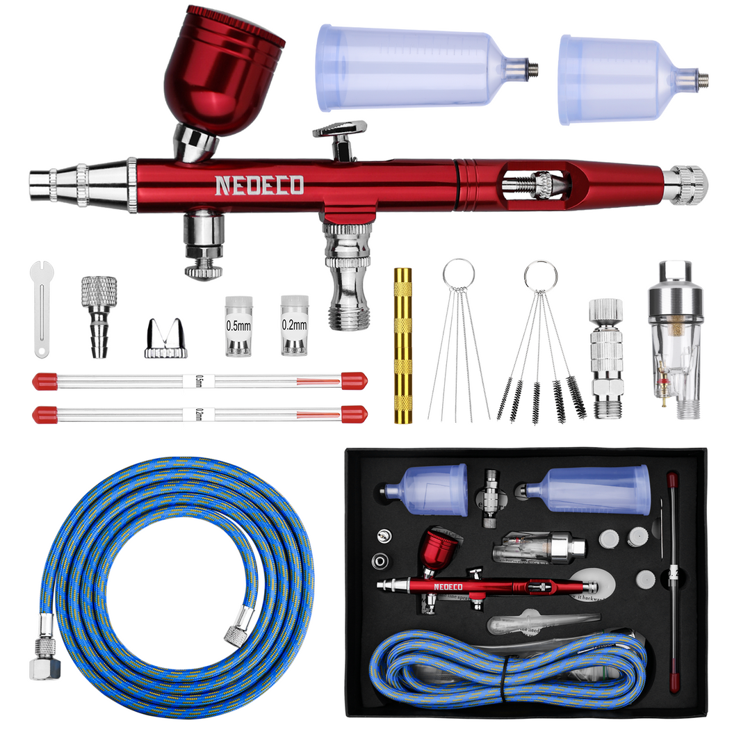 NEOECO 18 Pieces Airbrush Nozzle Cap Kit Airbrush Needle