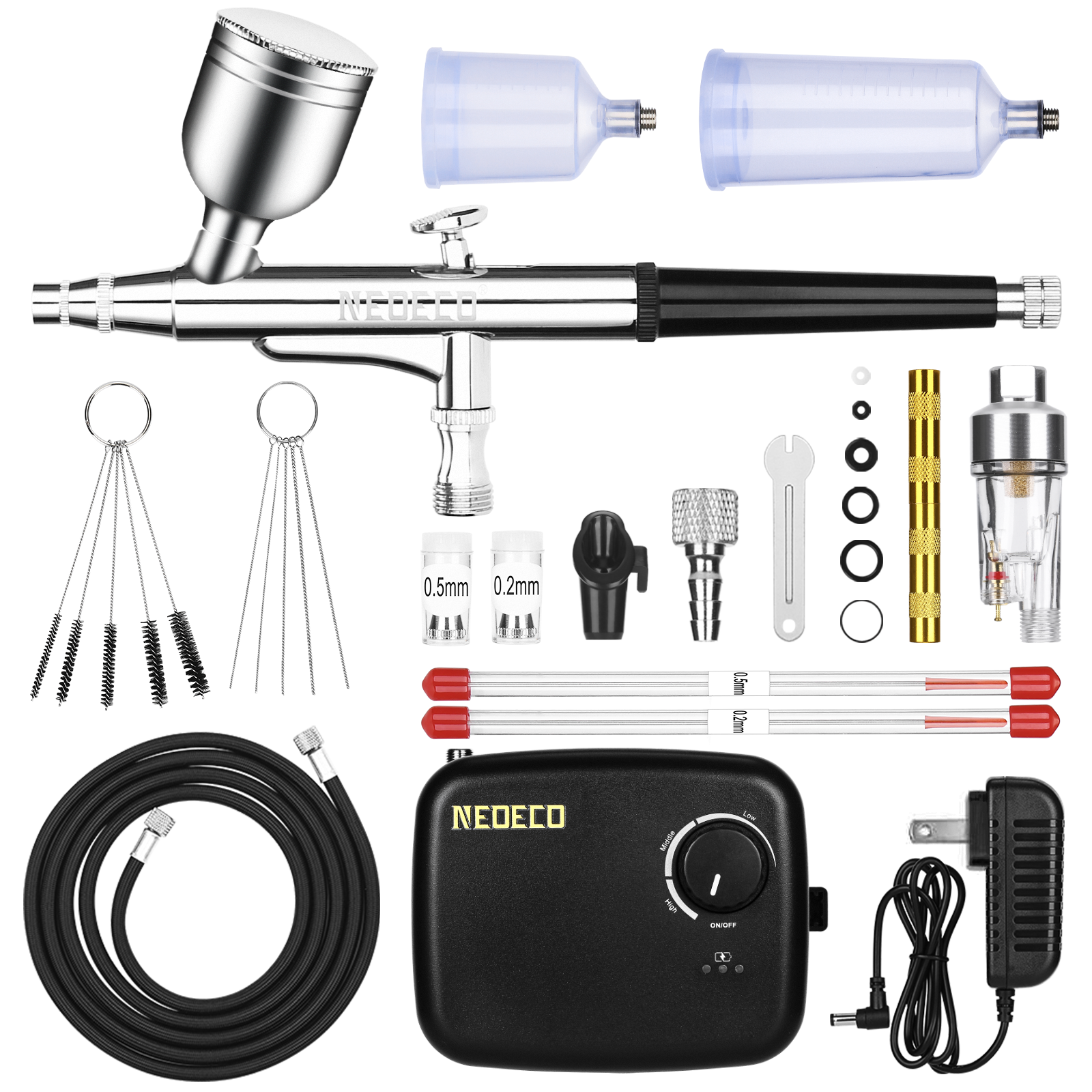 Airbrush Kit with Compressor NEOECO Airbrush